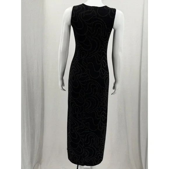 Vintage Jalate Dress Womens Small Black Sheer Maxi Fairy Grunge Whimsigoth Y2K - Picture 5 of 9